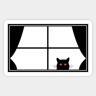 Cat at the window Sticker